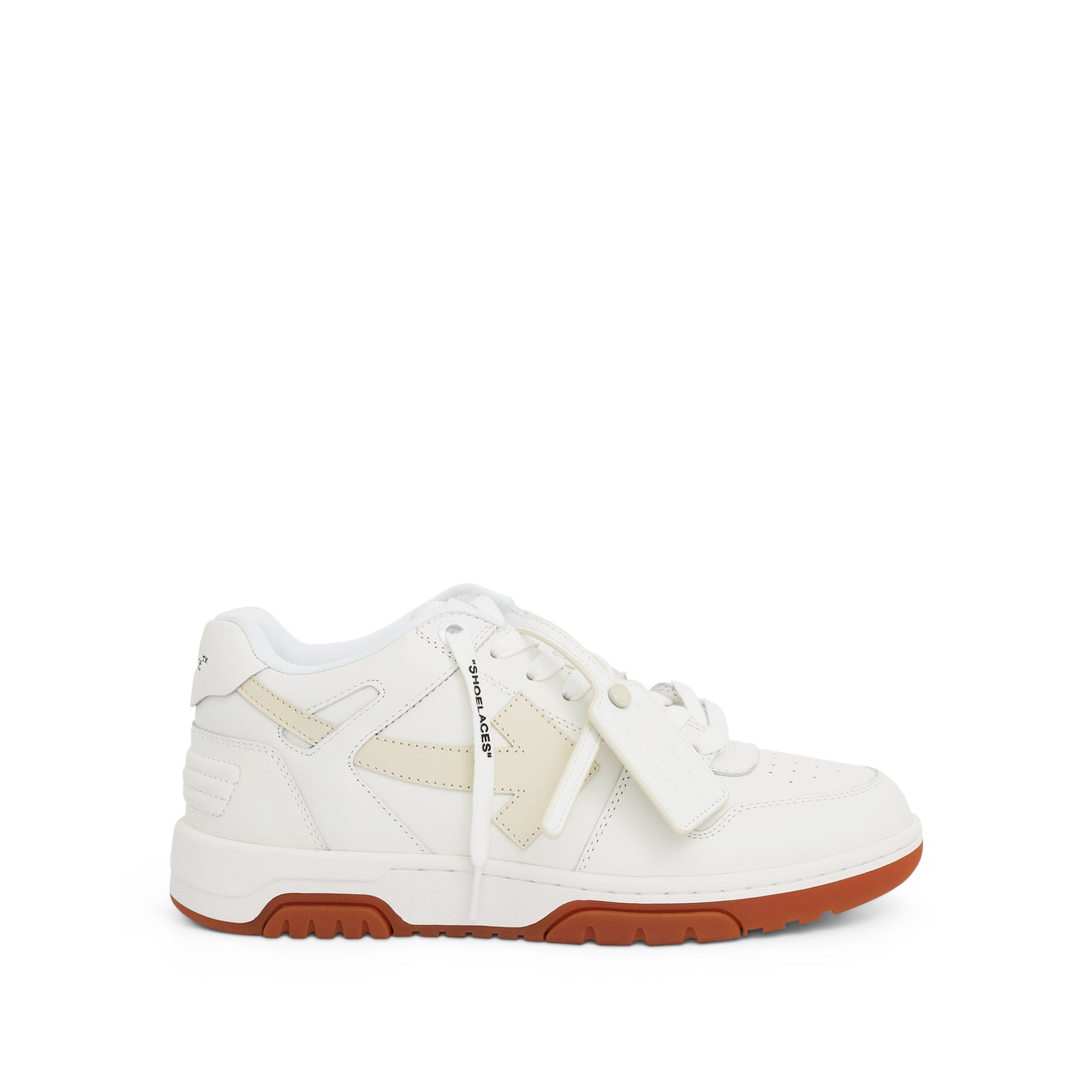 Out of Office Calf Leather Sneaker In White/Beige