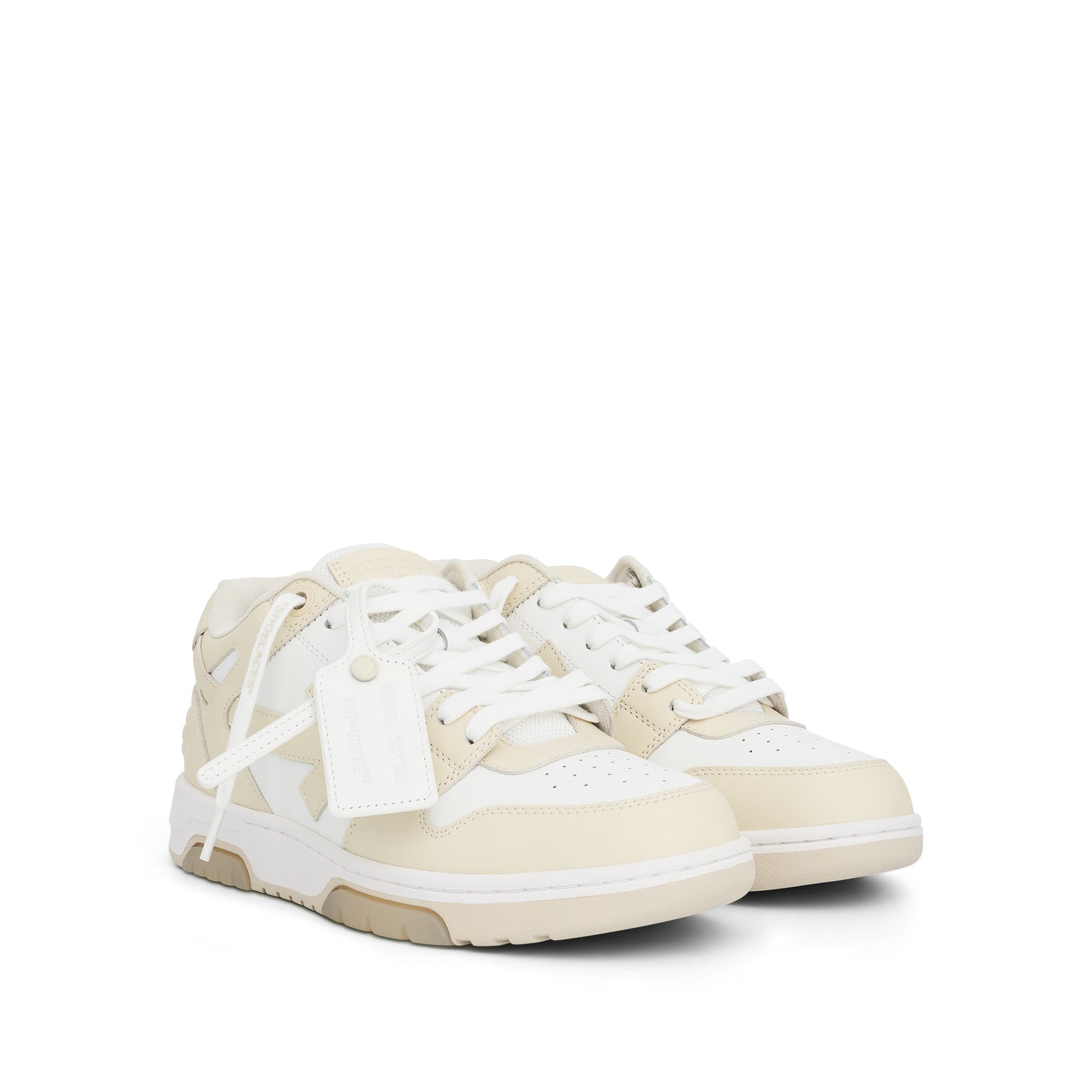 Out of Office Calf Leather Sneaker In White/Beige