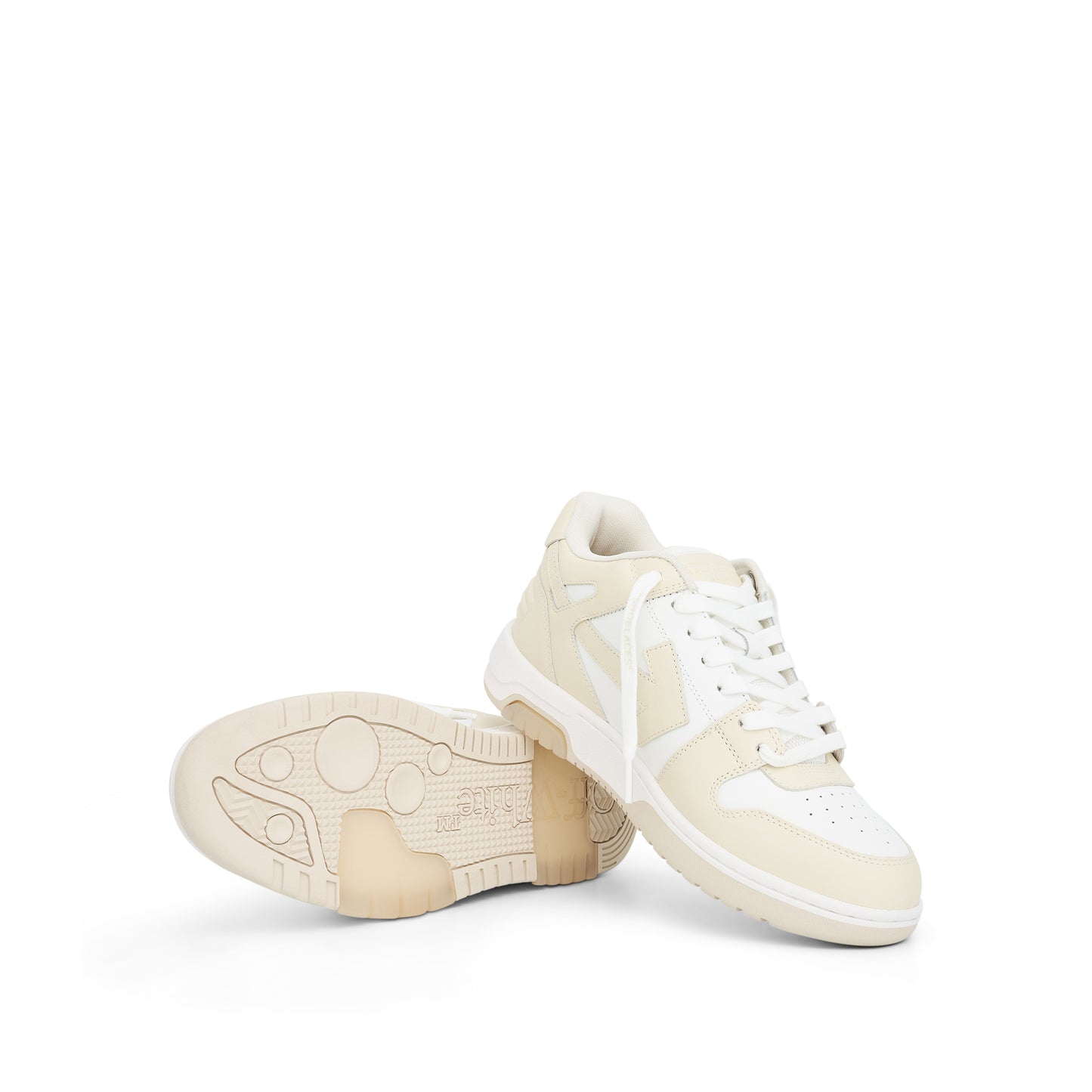 Out of Office Calf Leather Sneaker In White/Beige