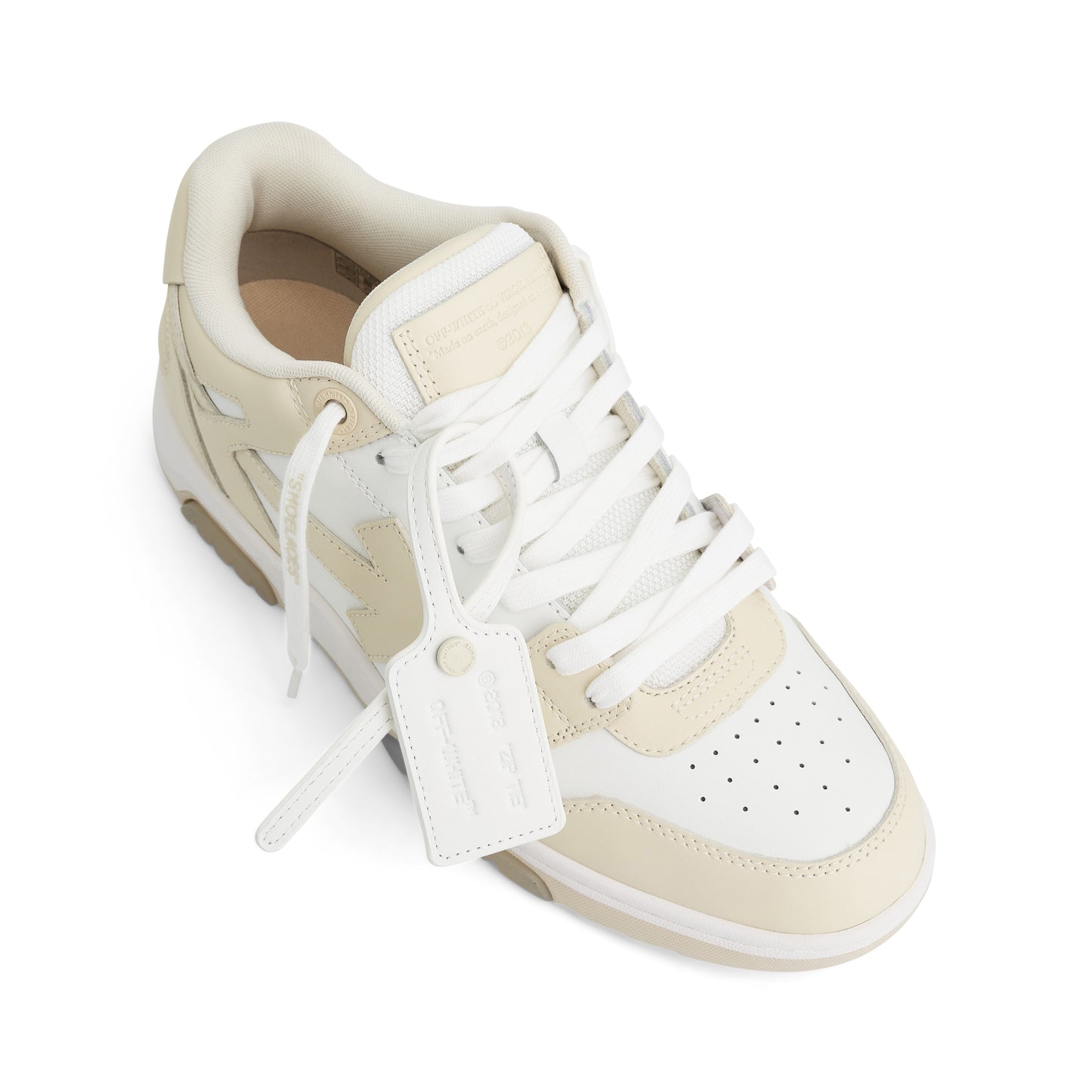 Out of Office Calf Leather Sneaker In White/Beige