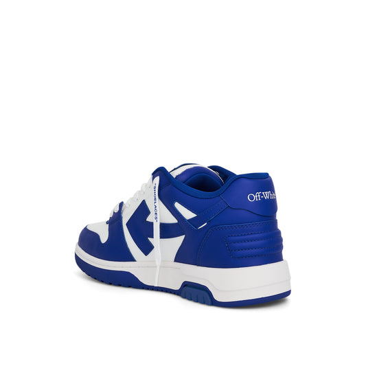 Out of Office Calf Leather Sneakers in White/Blue