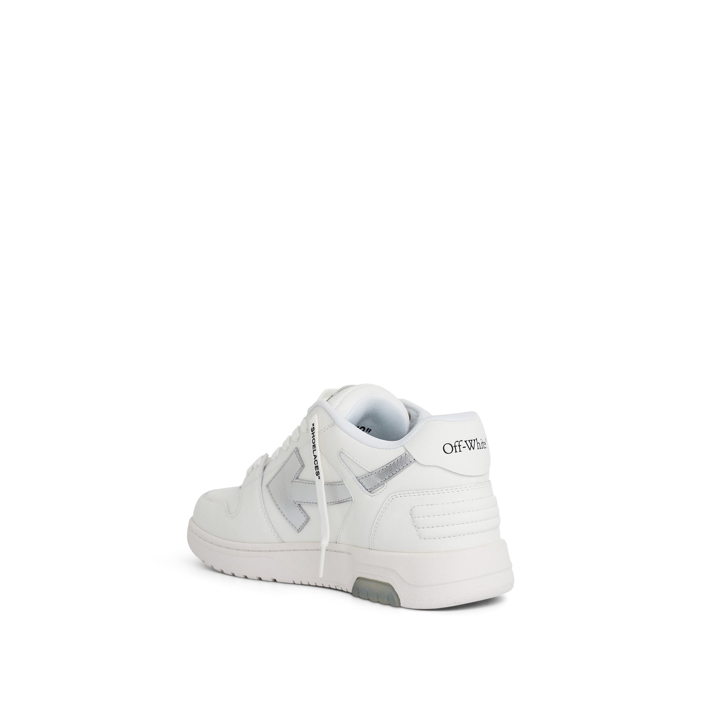 Out of Office Calf Leather Sneaker in  White/Silver