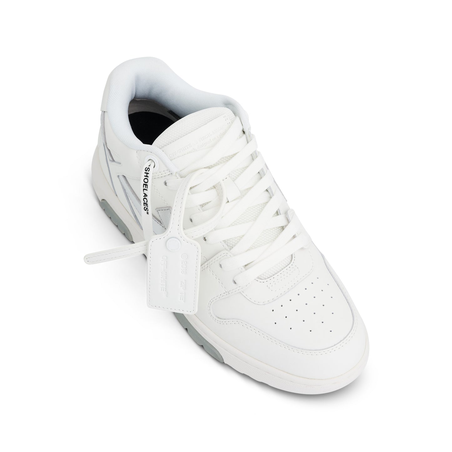 Out of Office Calf Leather Sneaker in  White/Silver