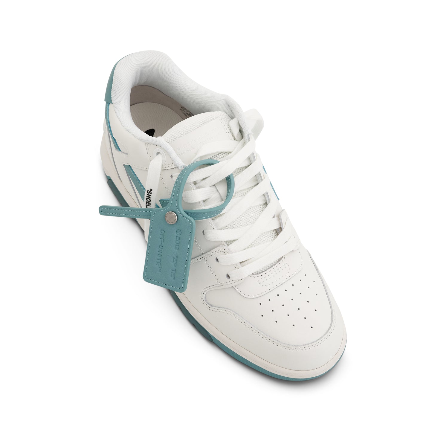 Out Of Office Calf Leather Sneaker in White/Celadon