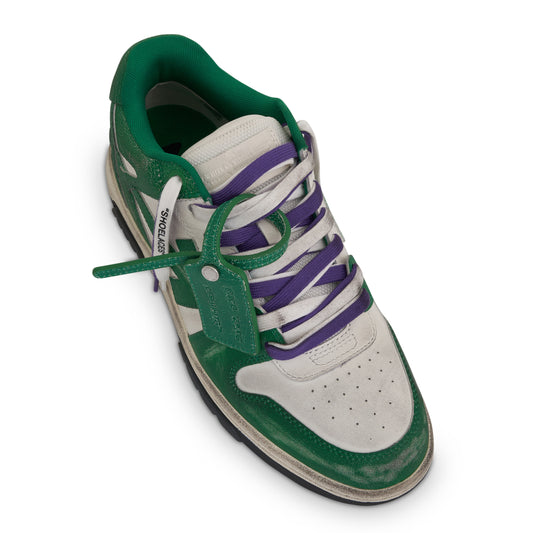 Out Of Office Vintage Leather Sneaker in White/Green