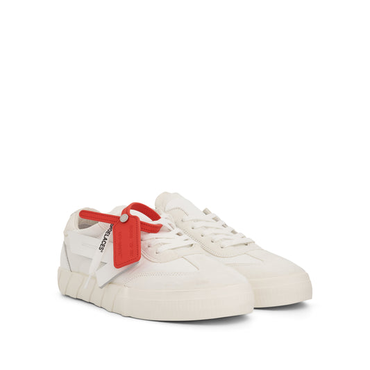 Floating Arrow Low Vulcanised Leather Sneaker in White