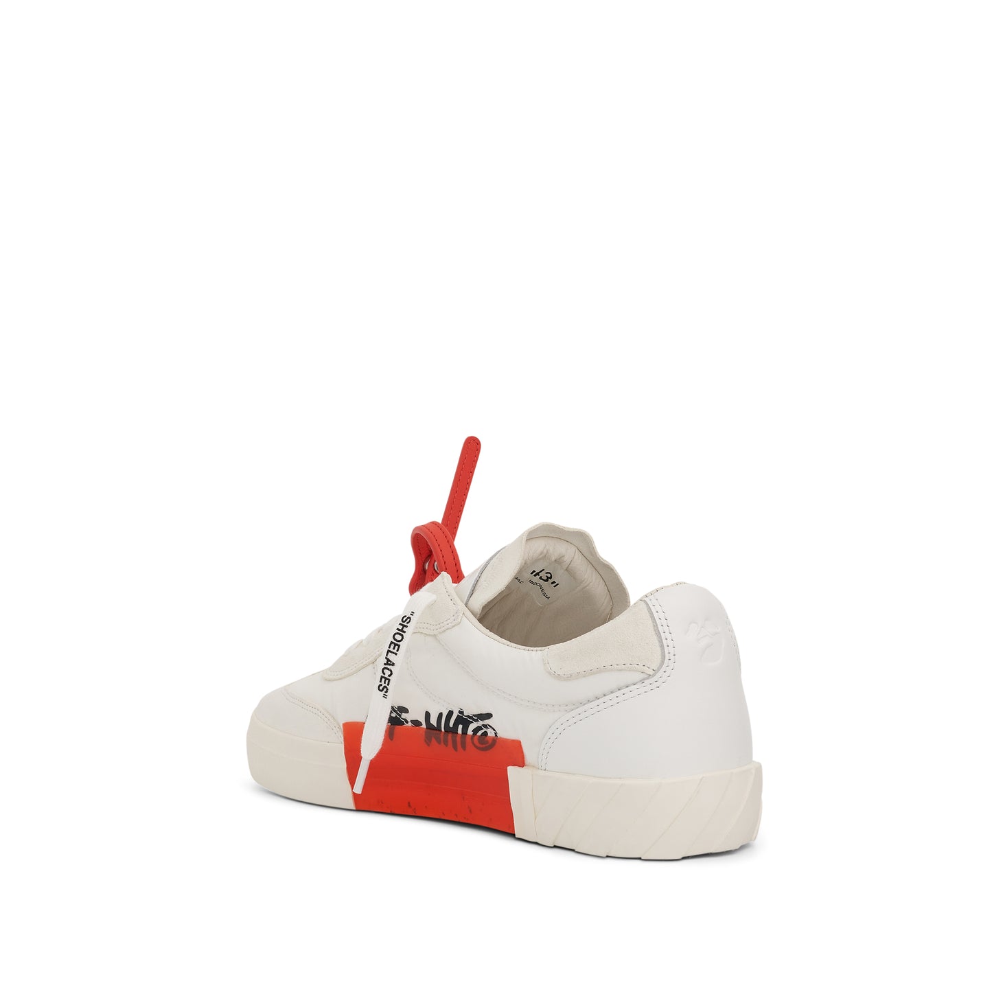 Floating Arrow Low Vulcanised Leather Sneaker in White