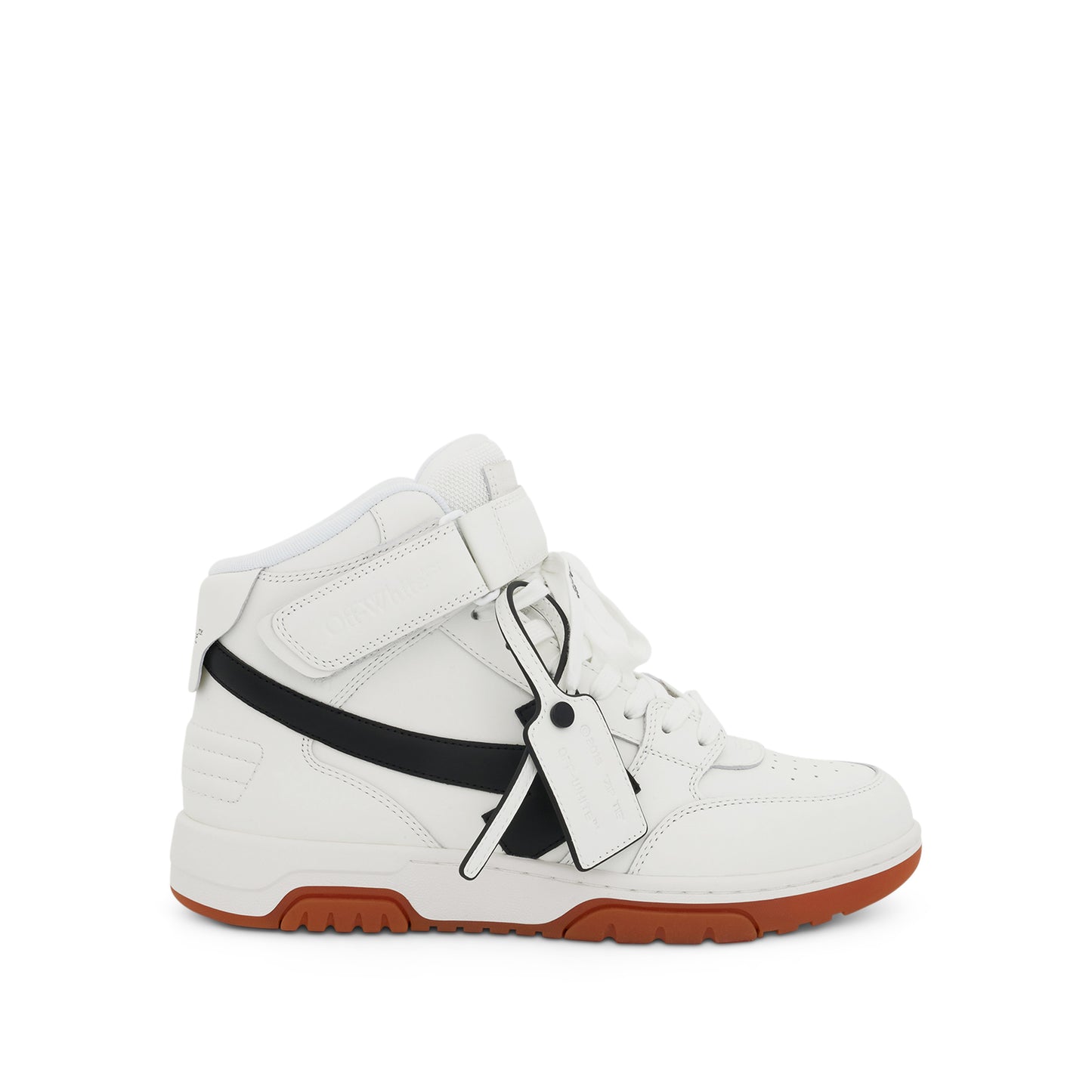 Out of Office Mid Top Leather Sneaker In Colour White/Black