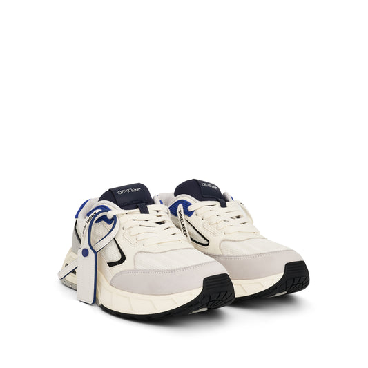 Kick off Sneaker in White/Navy Blue