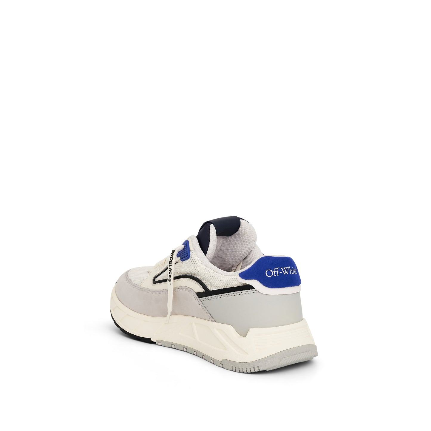 Kick off Sneaker in White/Navy Blue