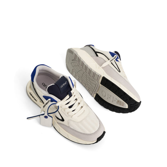 Kick off Sneaker in White/Navy Blue