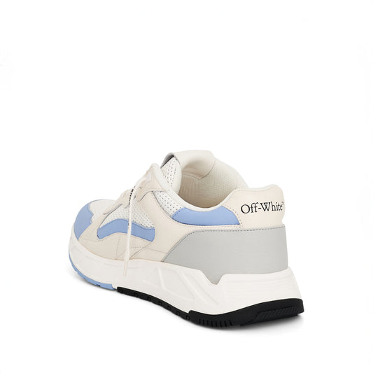 Kick off Sneaker in White/Light Blue