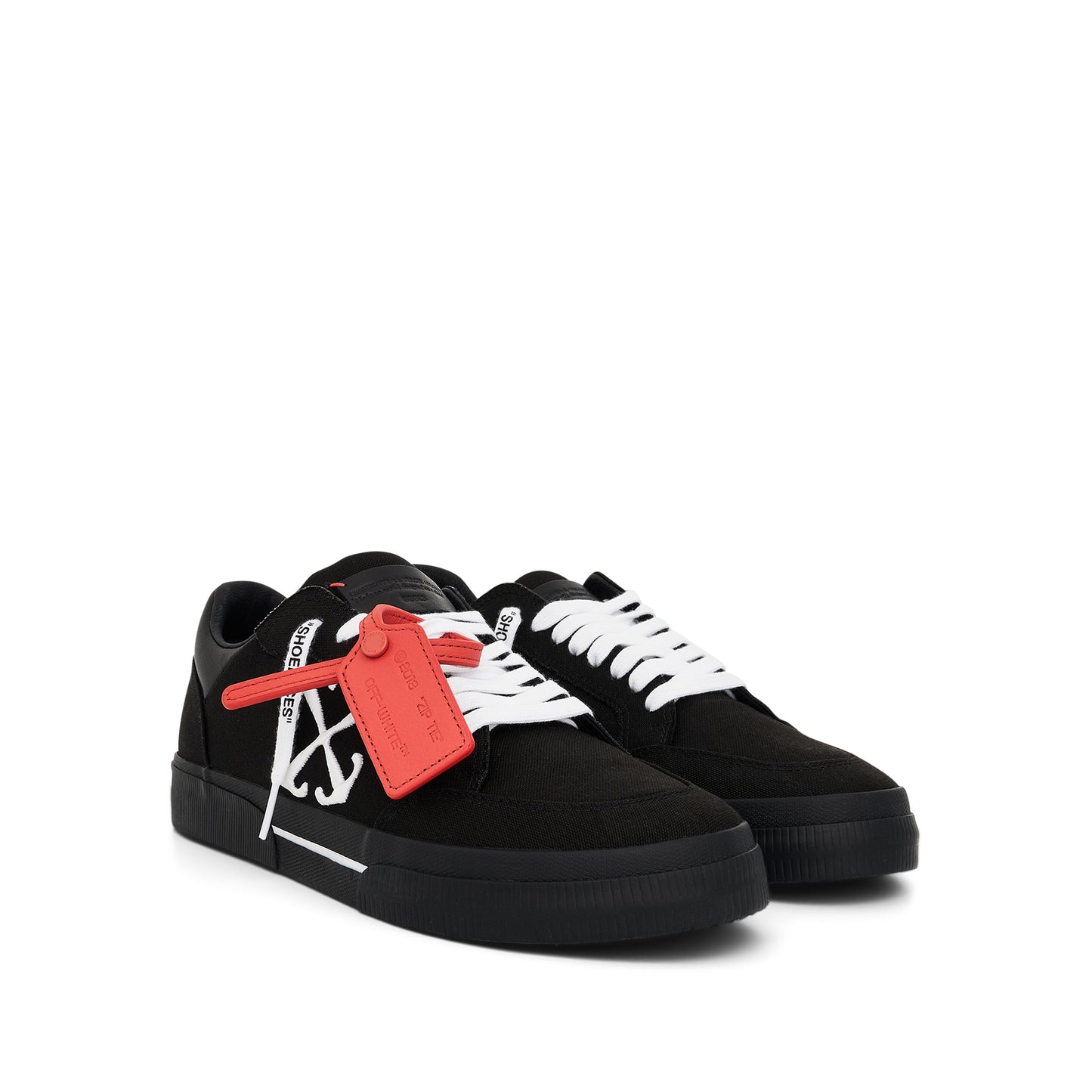 New Low Vulcanized Canvas Sneaker in Black/White