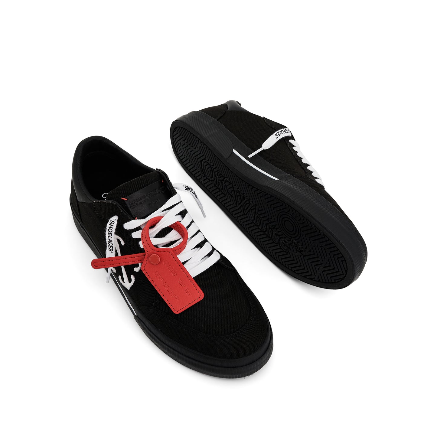 New Low Vulcanized Canvas Sneaker in Black/White