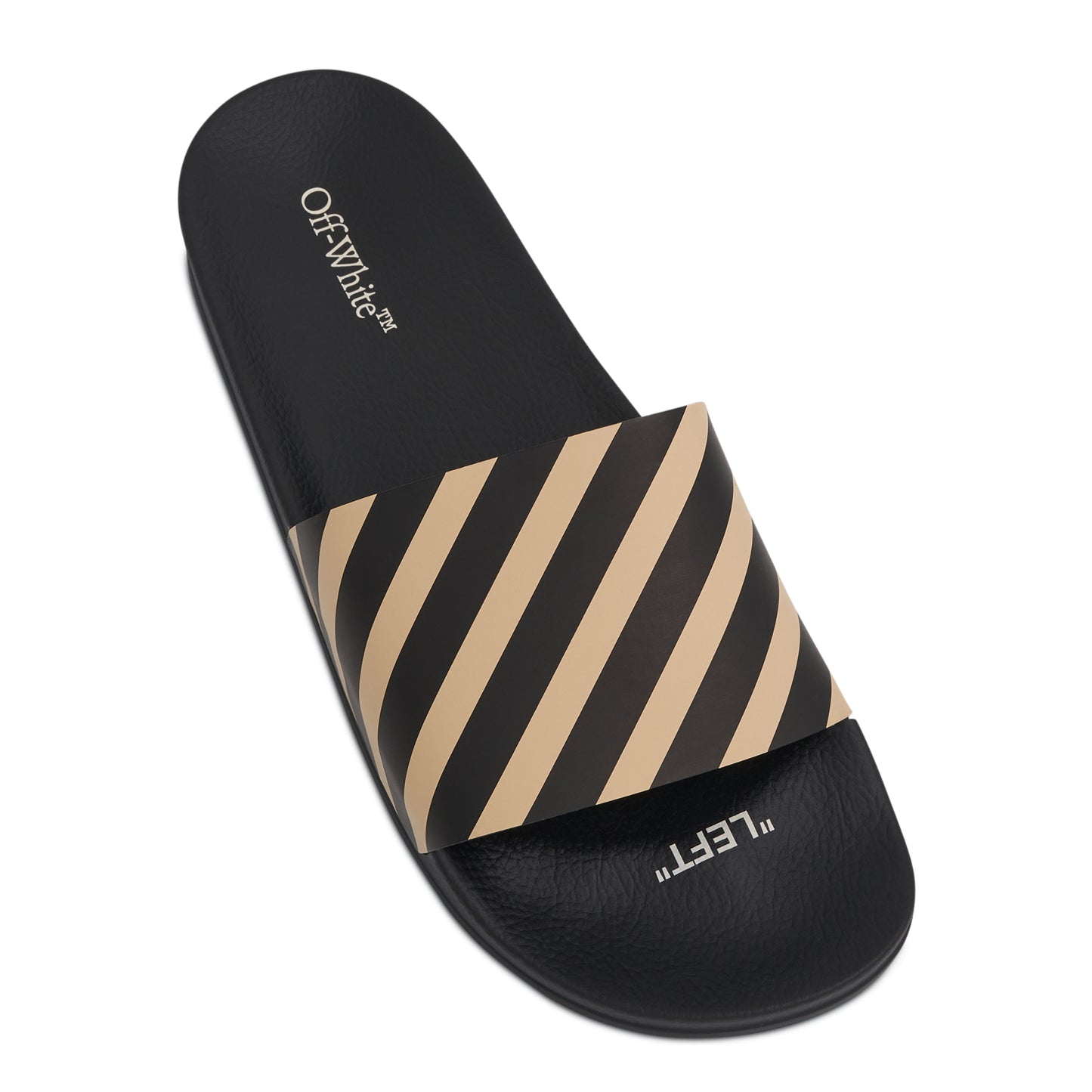 Diagonal Slider in Black/Beige