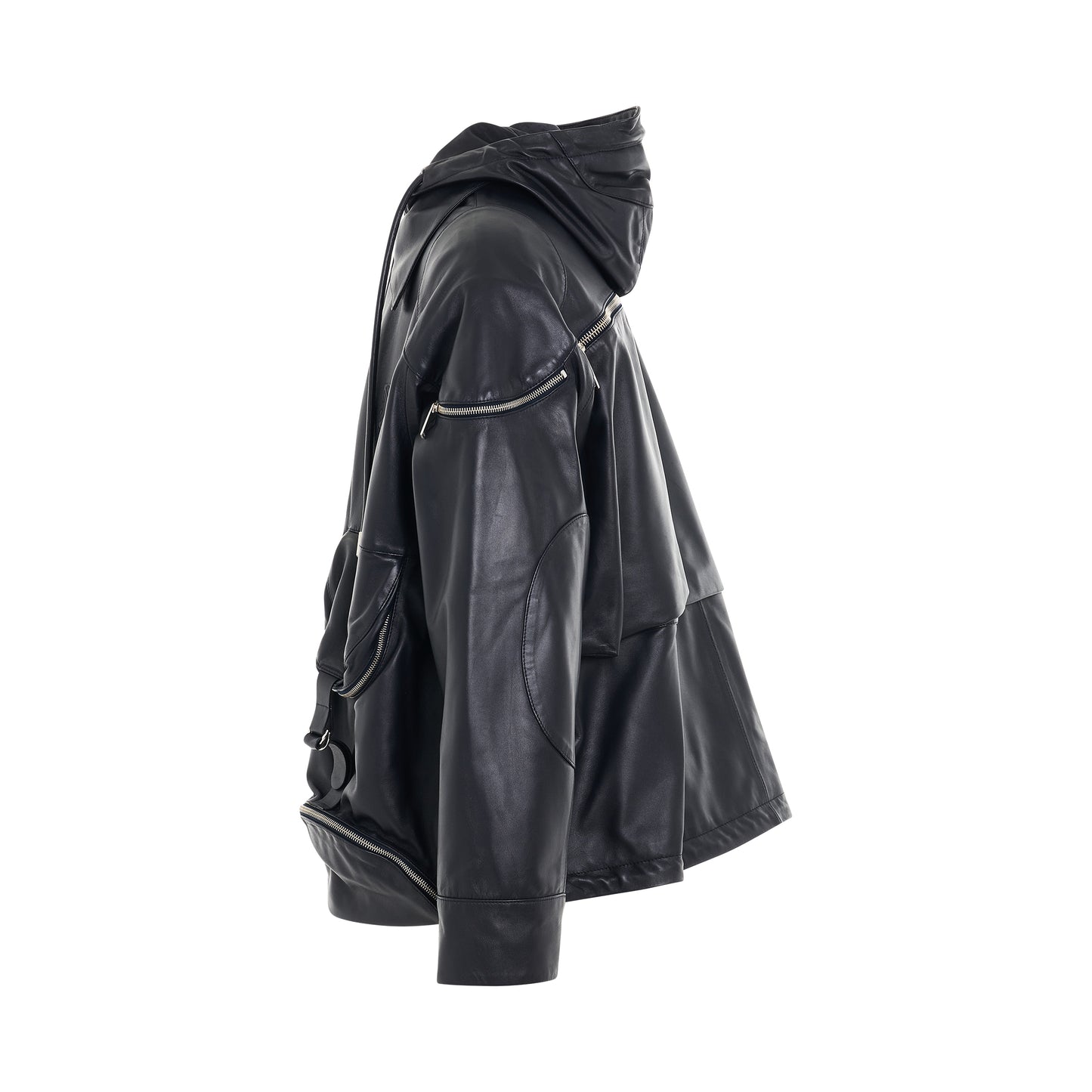 Arrow Multipocket Zip Leather Jacket