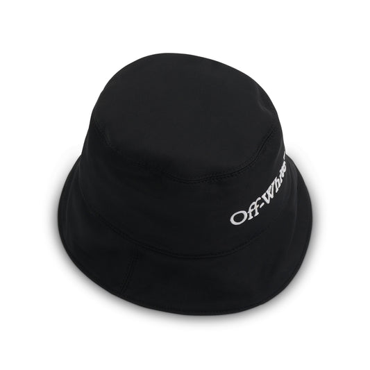 Bookish Nylon Bucket Hat in Black