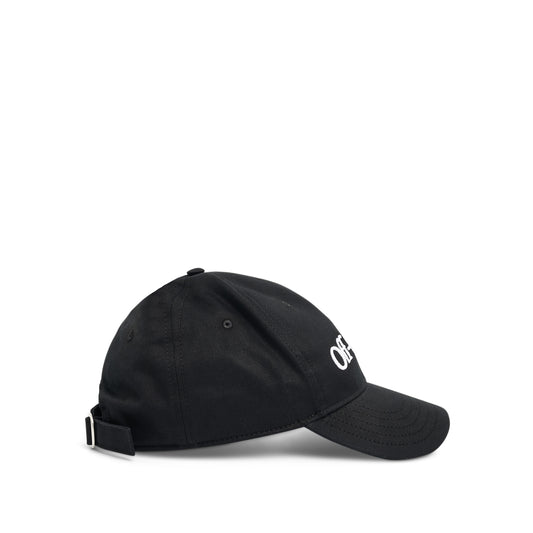 Bookish Dril Baseball Cap in Black