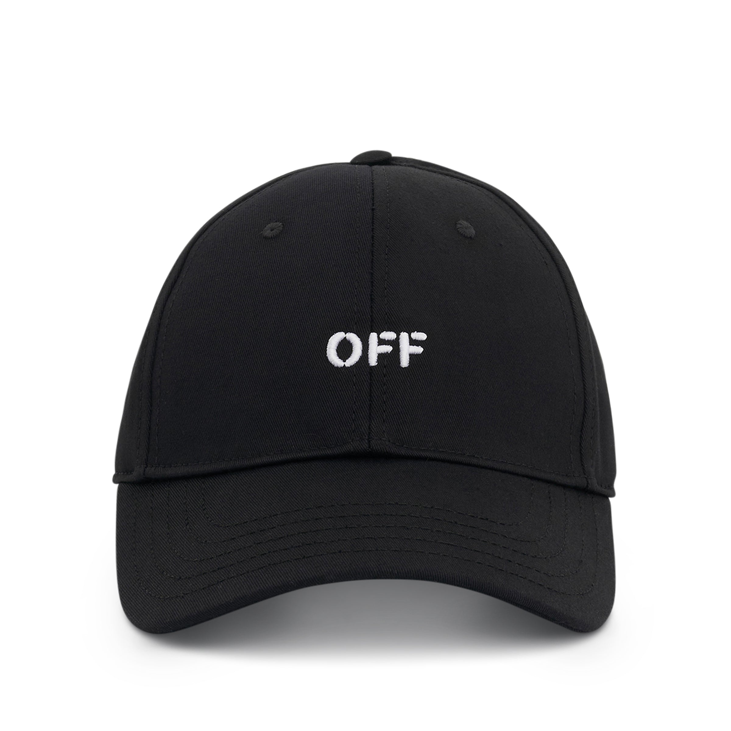 Off Stamp Drill Baseball Cap in Black