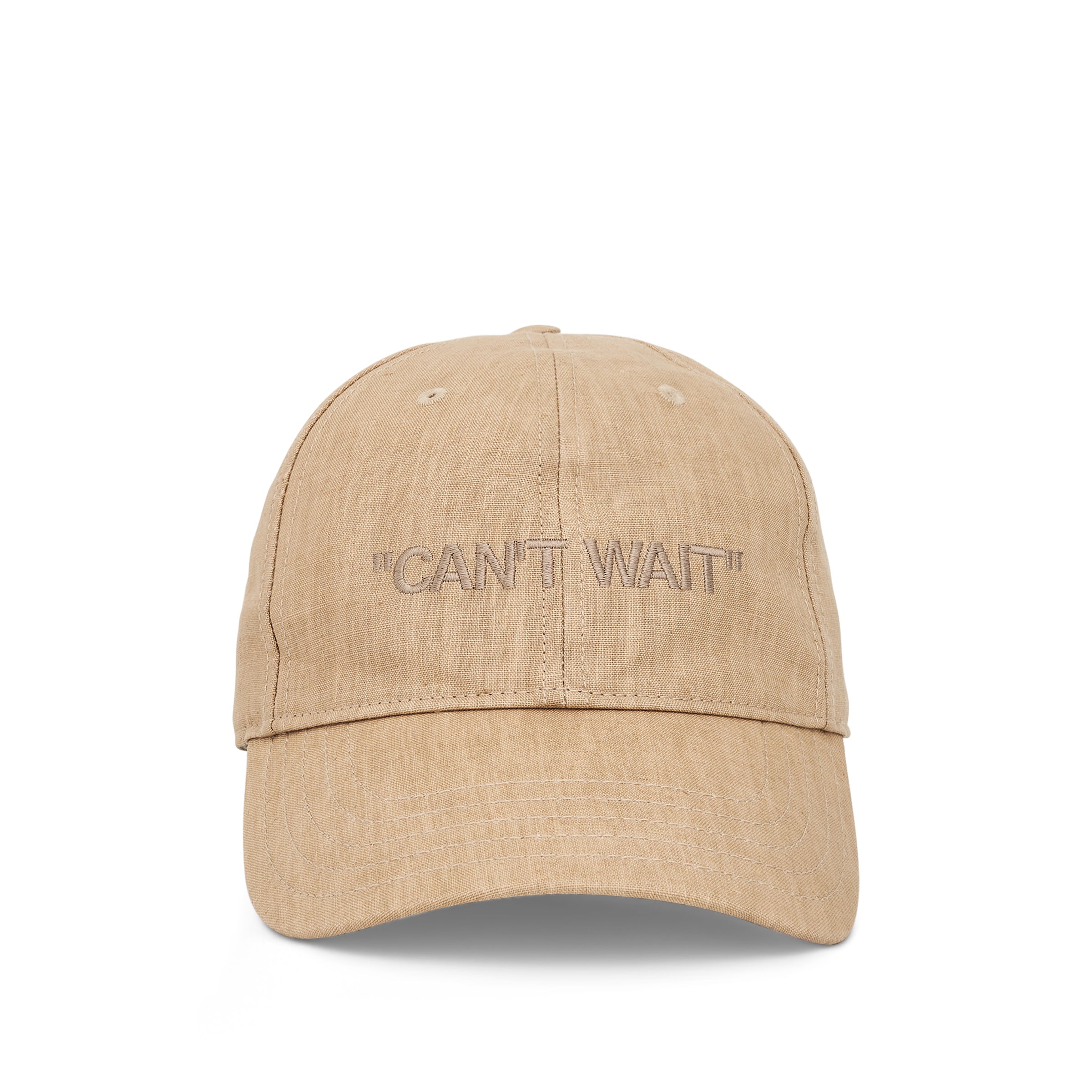 Linen Baseball Cap in Sand Blue