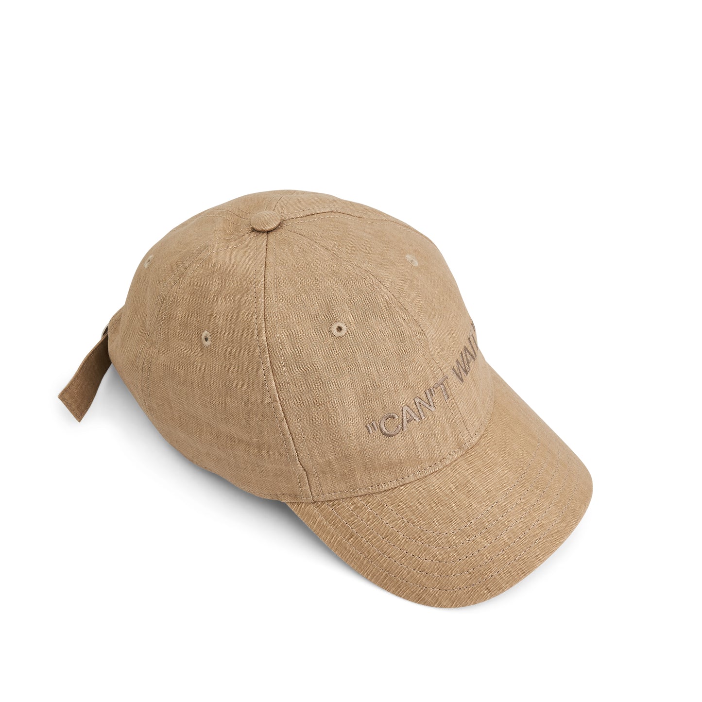 Linen Baseball Cap in Sand Blue