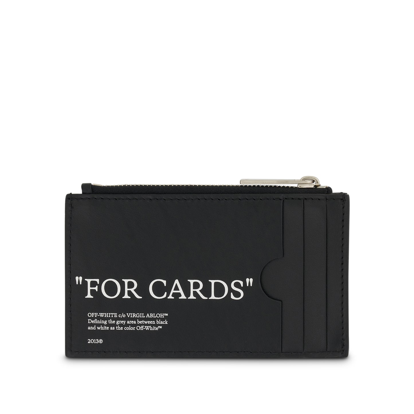 Quote Bookish Zipped Card Case in Black