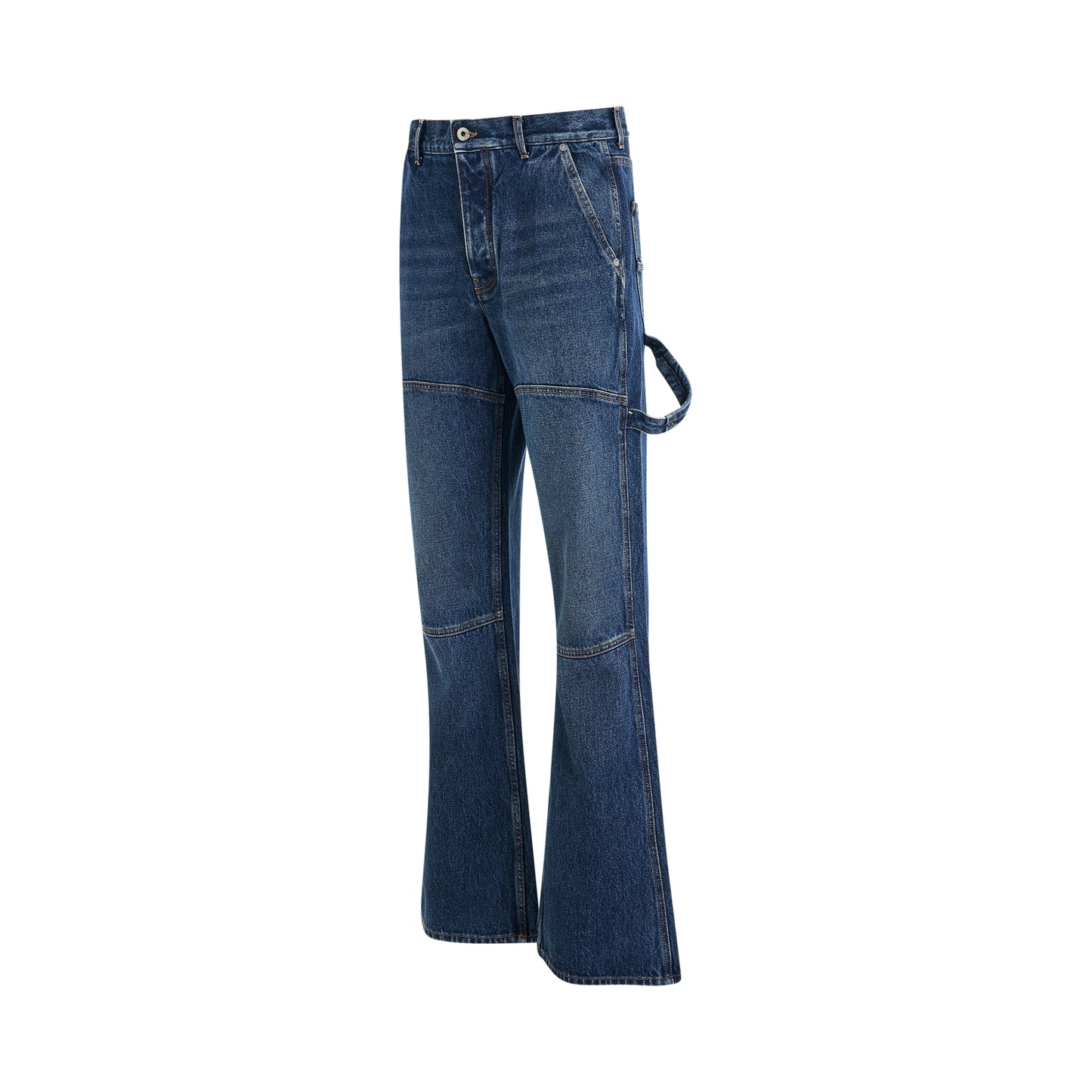 Arrow Tab Flare Carpenter Jeans in Medium Blue