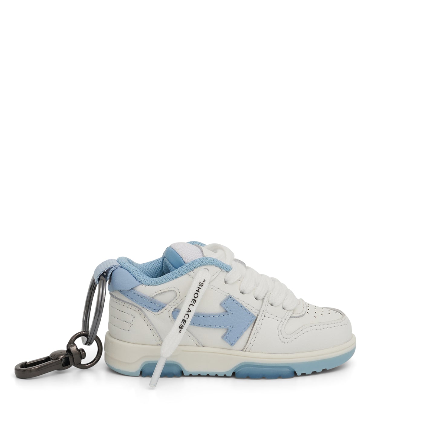 OOO Key Chain in White/Light Blue