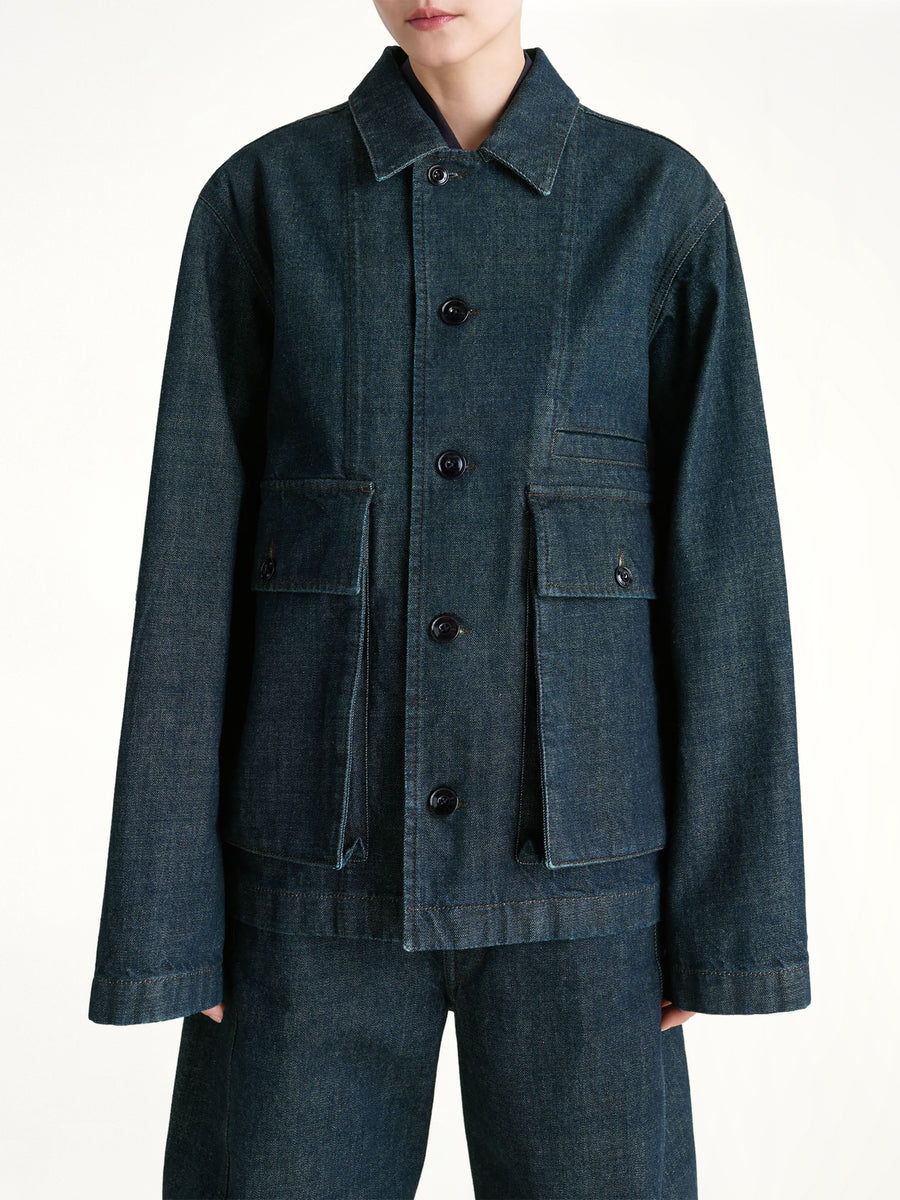 Boxy Jacket In Denim Indigo