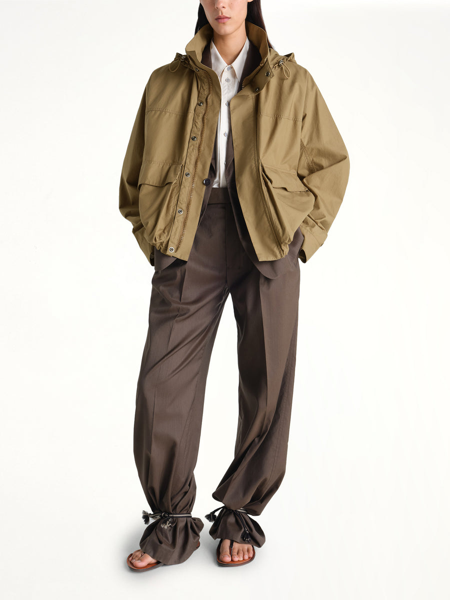 Short Rain Parka in Khaki
