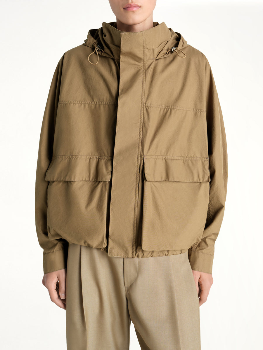 Short Rain Parka in Khaki