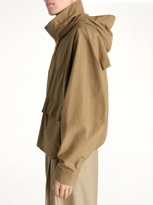 Short Rain Parka in Khaki