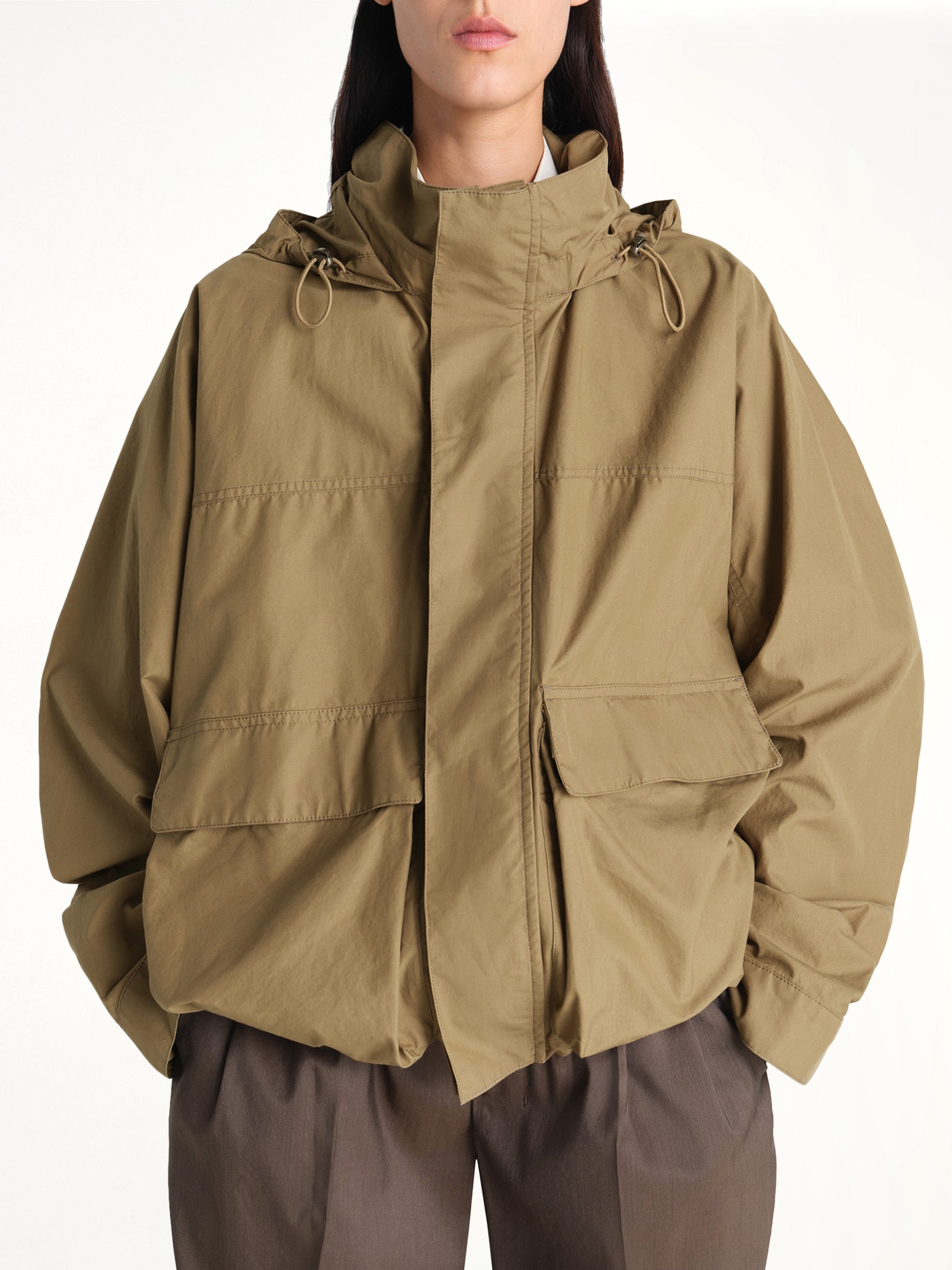Short Rain Parka in Khaki