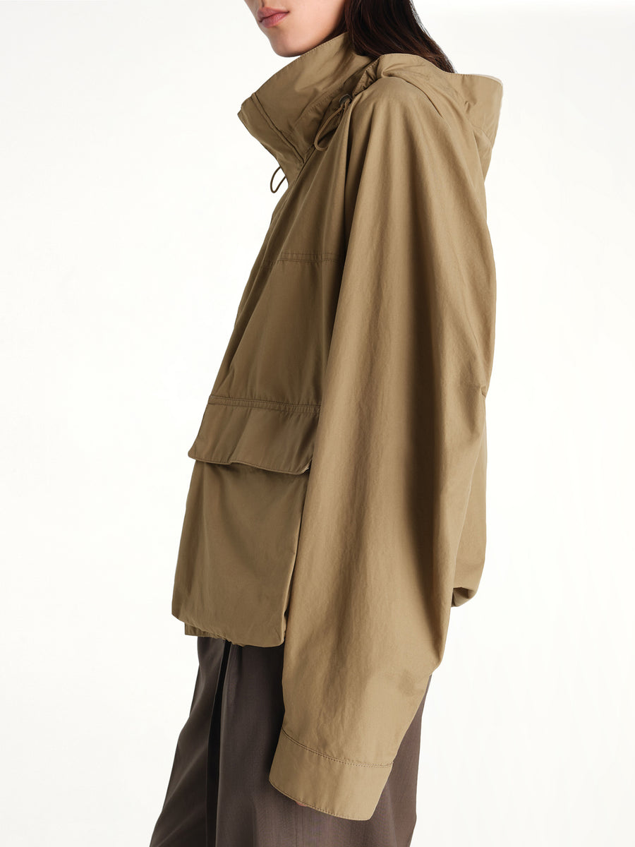Short Rain Parka in Khaki