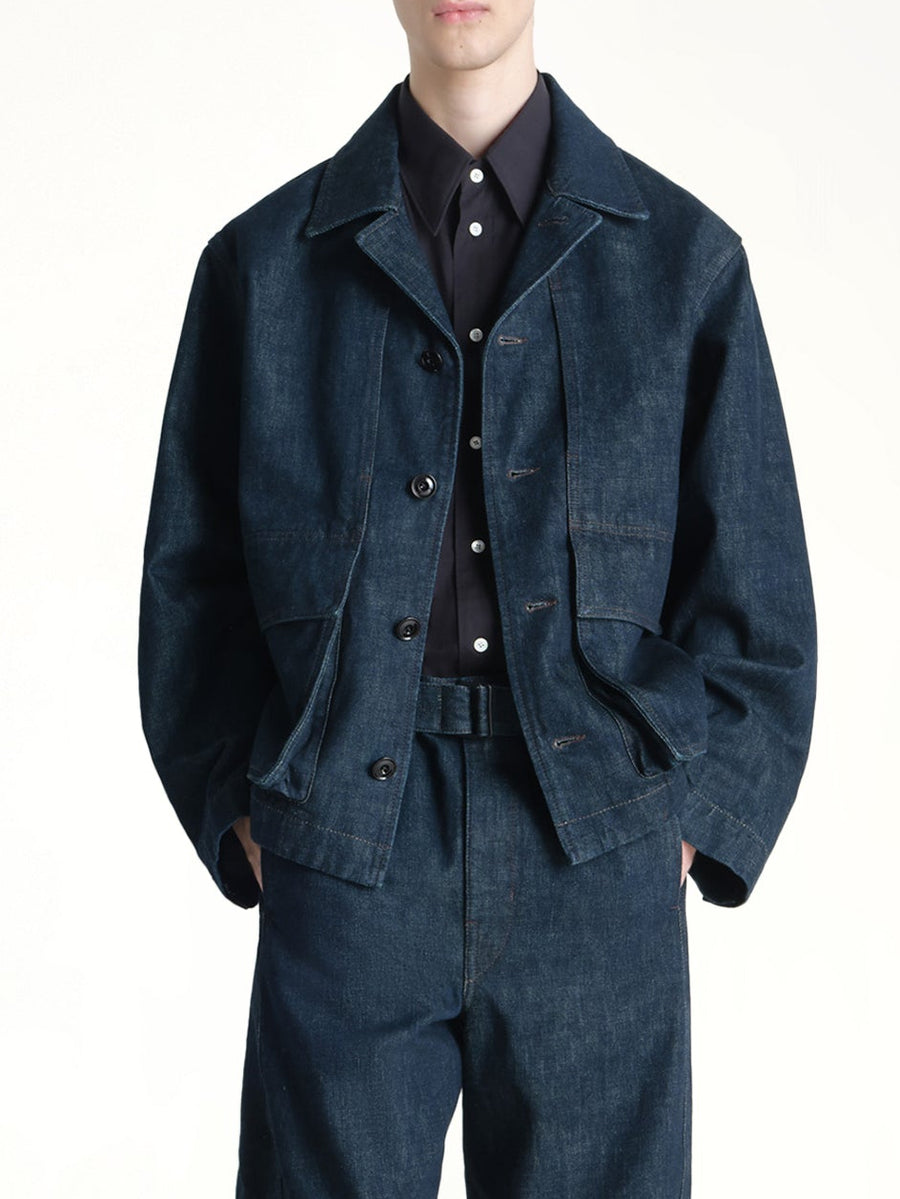 Boxy Heavy Jacket in Denim Indigo