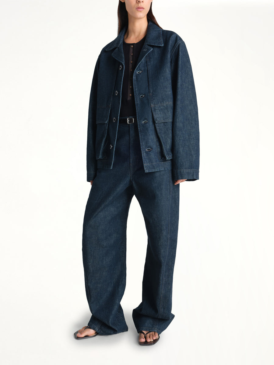 Boxy Heavy Jacket in Denim Indigo