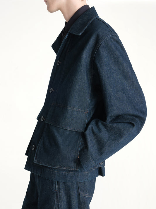 Boxy Heavy Jacket in Denim Indigo