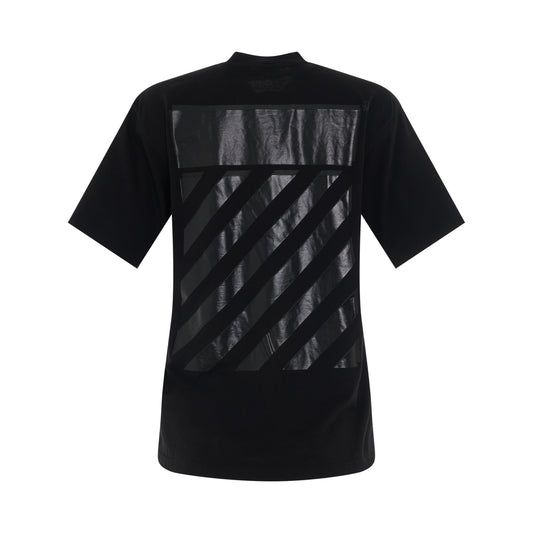 Diagonal Regular Fit T-Shirt in Black