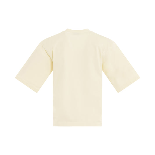 Big Logo Basic T-Shirt in Beige