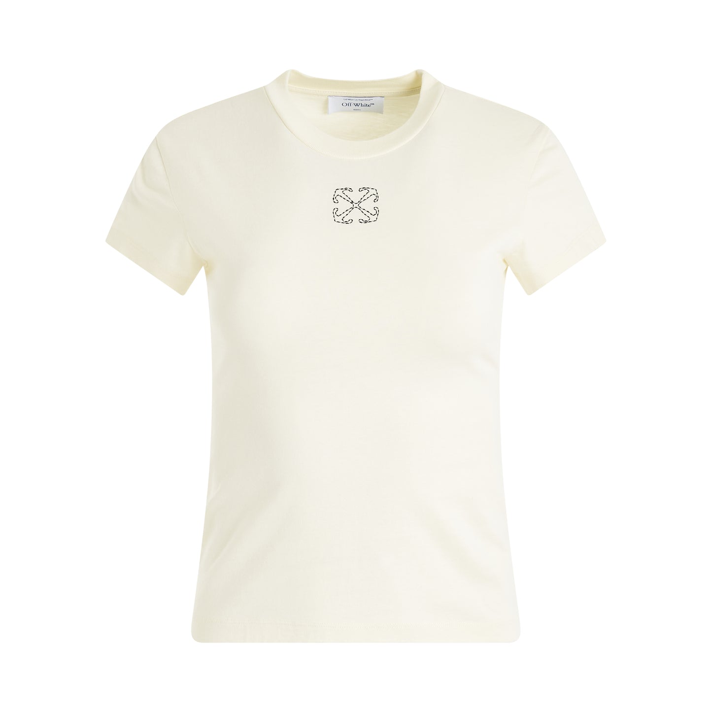 Embroidered Mini Arrow T-Shirt in Beige