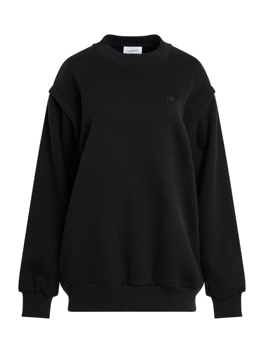 Small Arrow Bow Twist Sweatshirt in Black