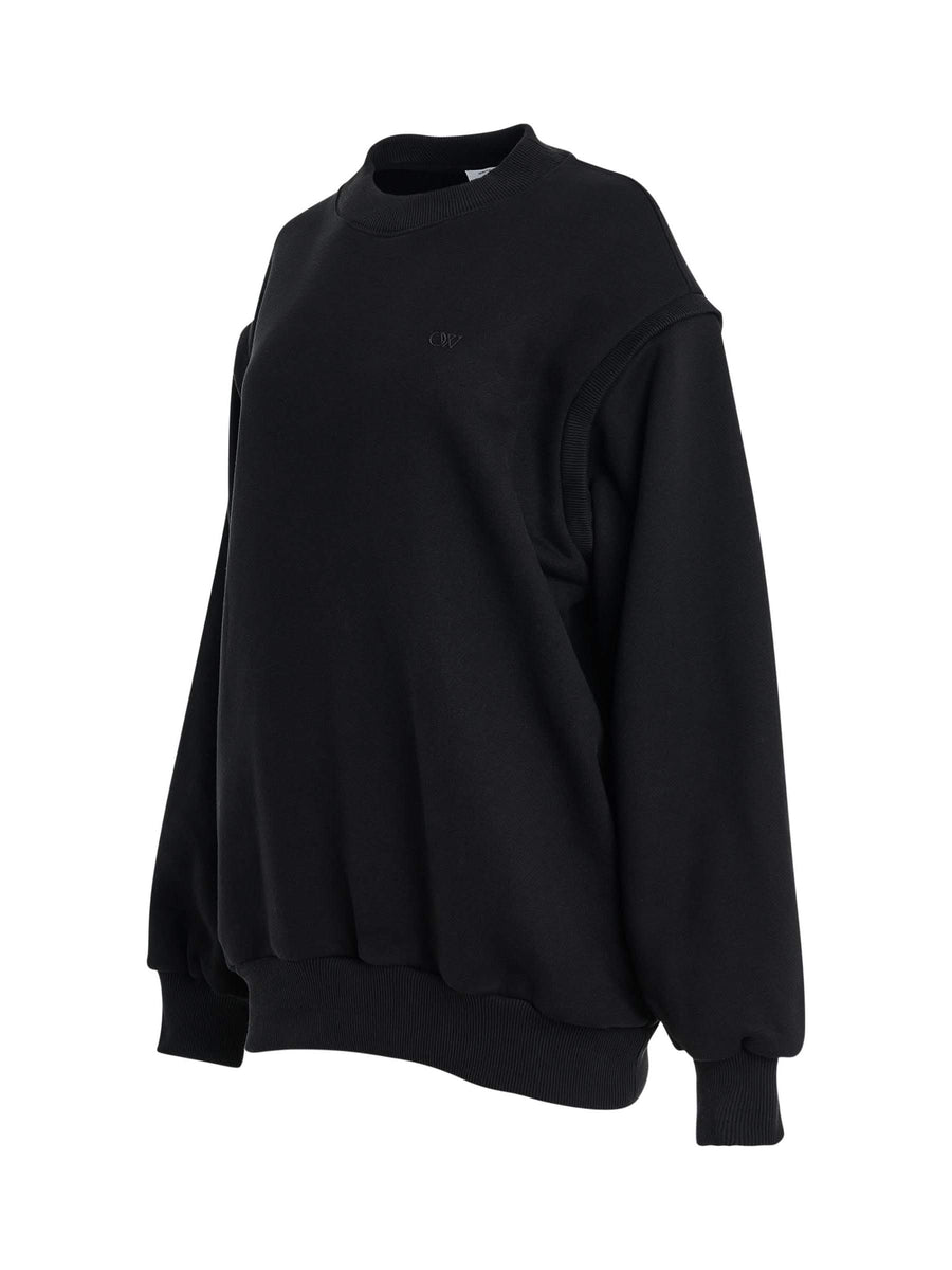 Small Arrow Bow Twist Sweatshirt in Black