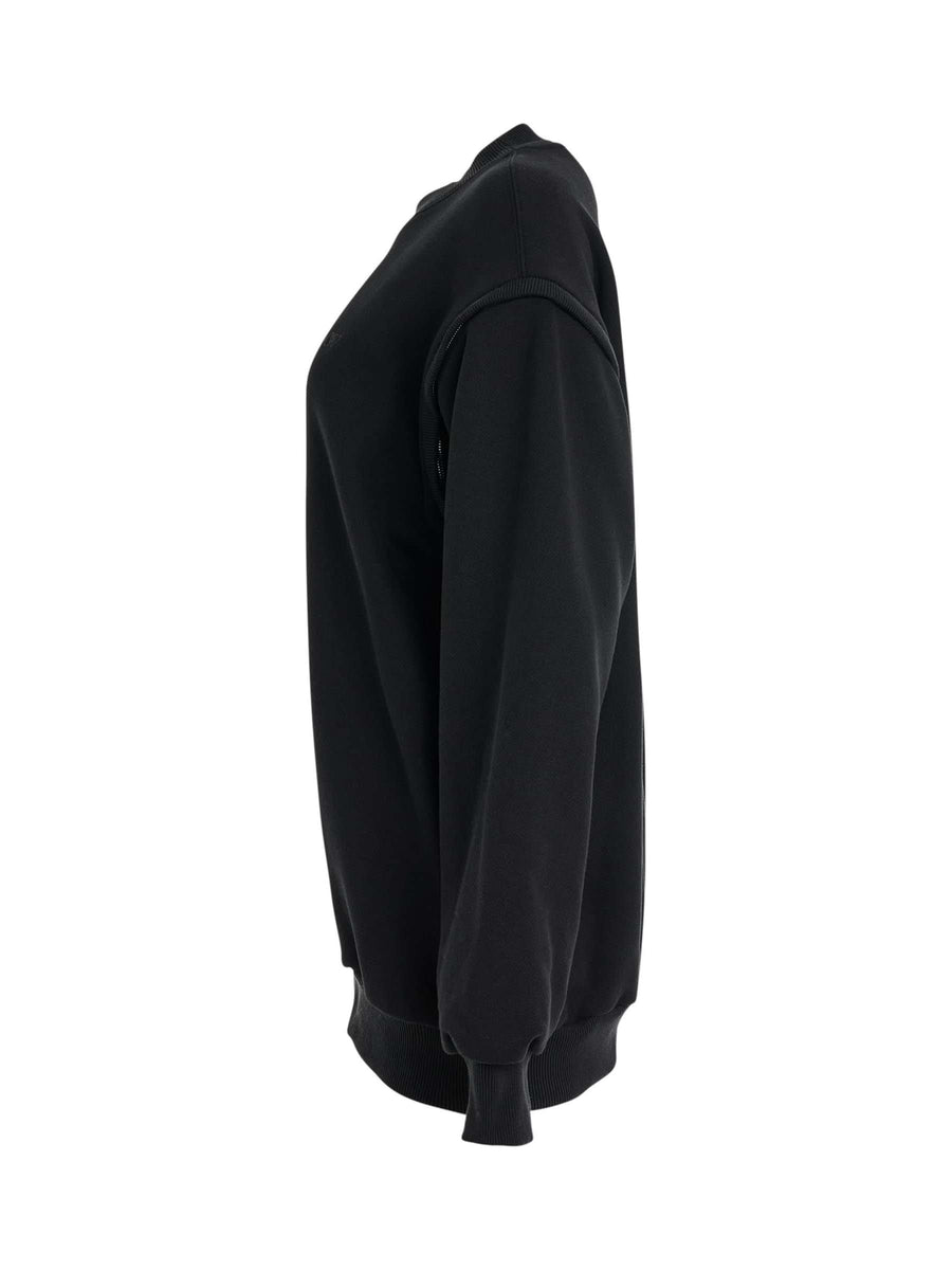 Small Arrow Bow Twist Sweatshirt in Black