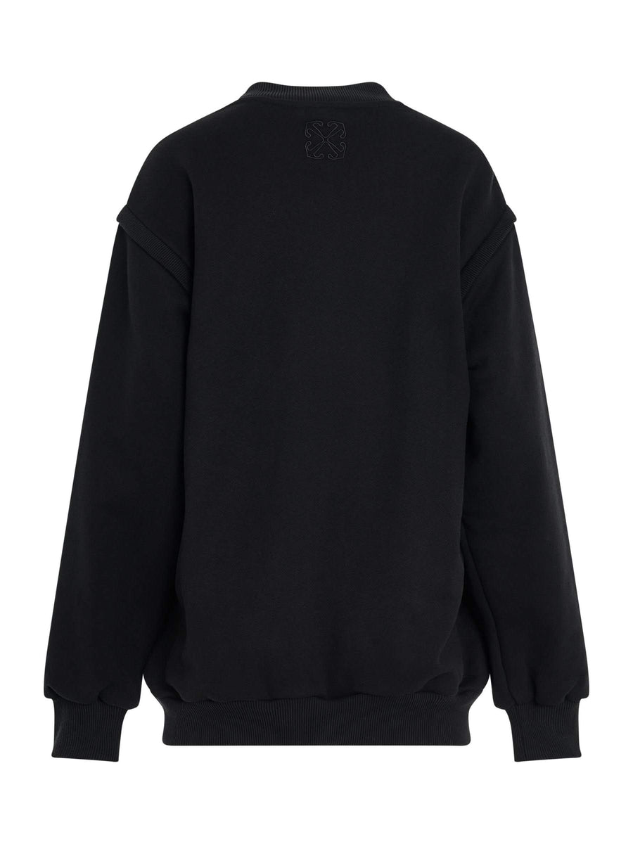 Small Arrow Bow Twist Sweatshirt in Black