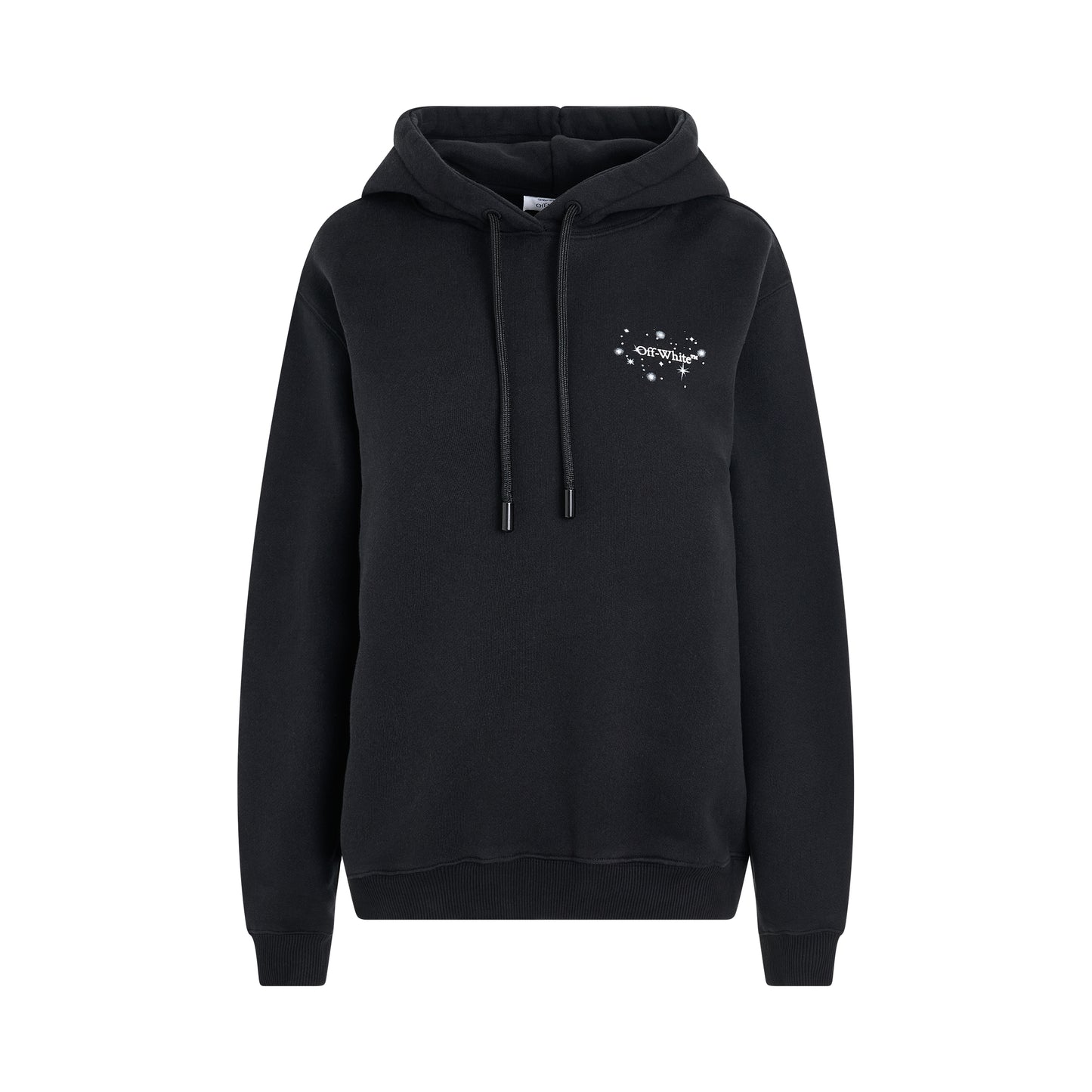 Bling Stars Arrow Regular Fit Hoodie in Black