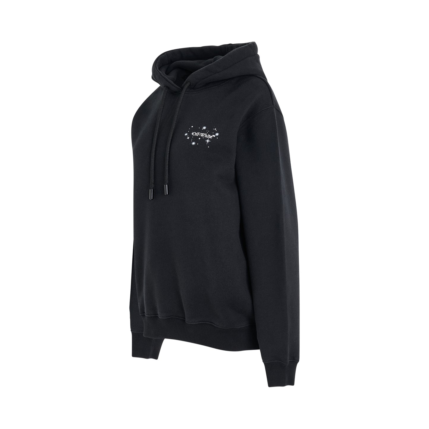 Bling Stars Arrow Regular Fit Hoodie in Black