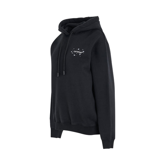 Bling Stars Arrow Regular Fit Hoodie in Black