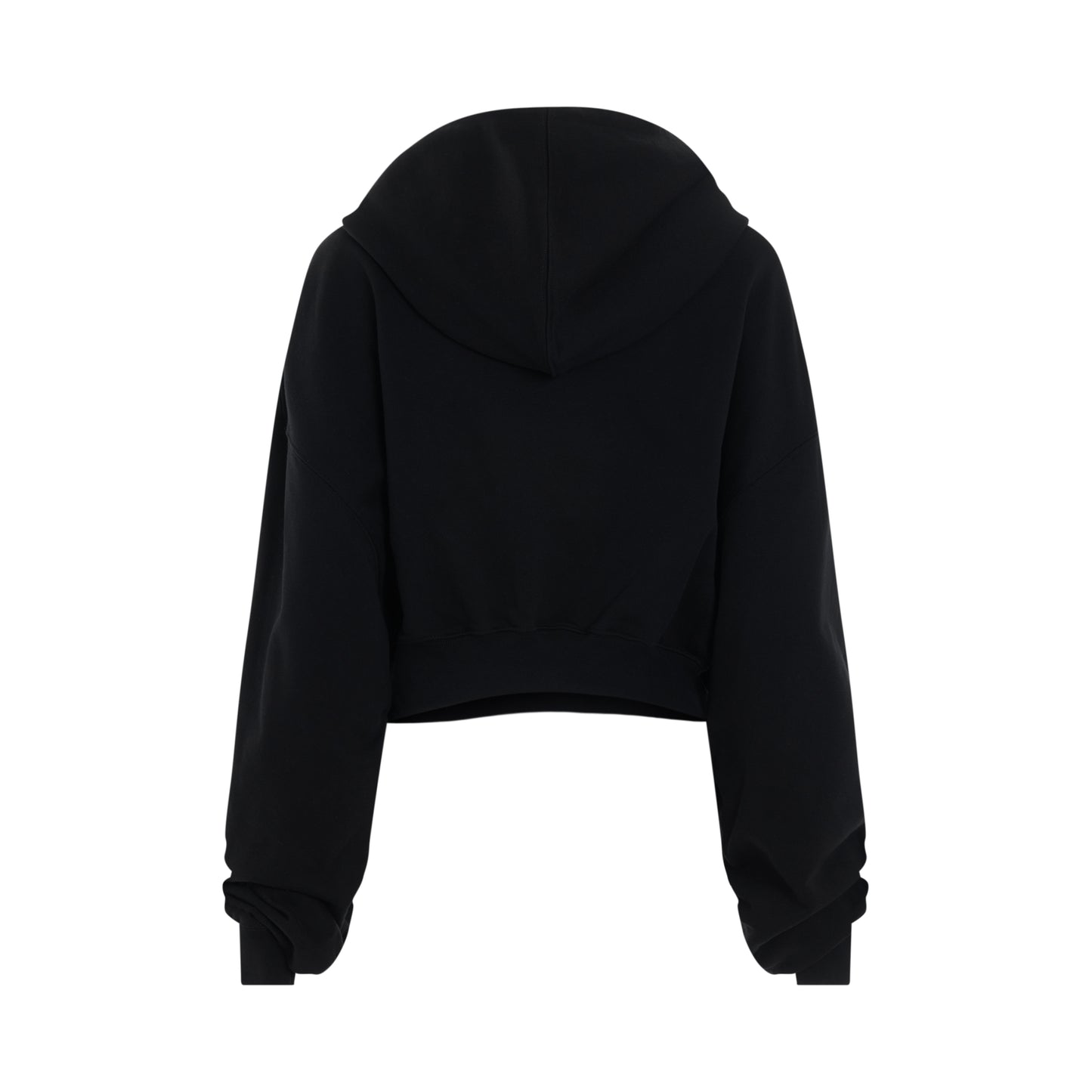 For All Helvetica Crop Oversize Hoodie in Black/White