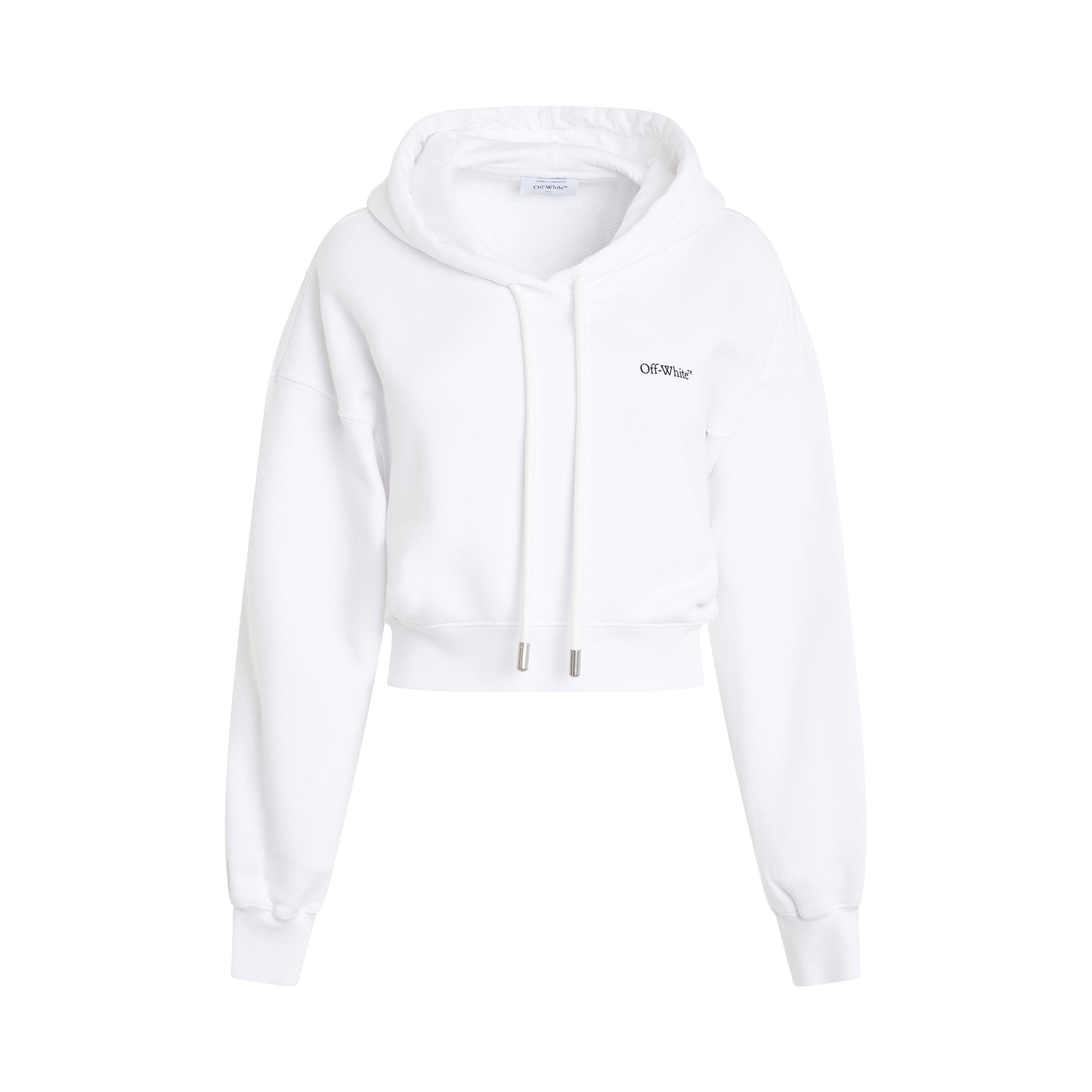 X-Ray Arrow Crop Hoodie in White/Multicolour