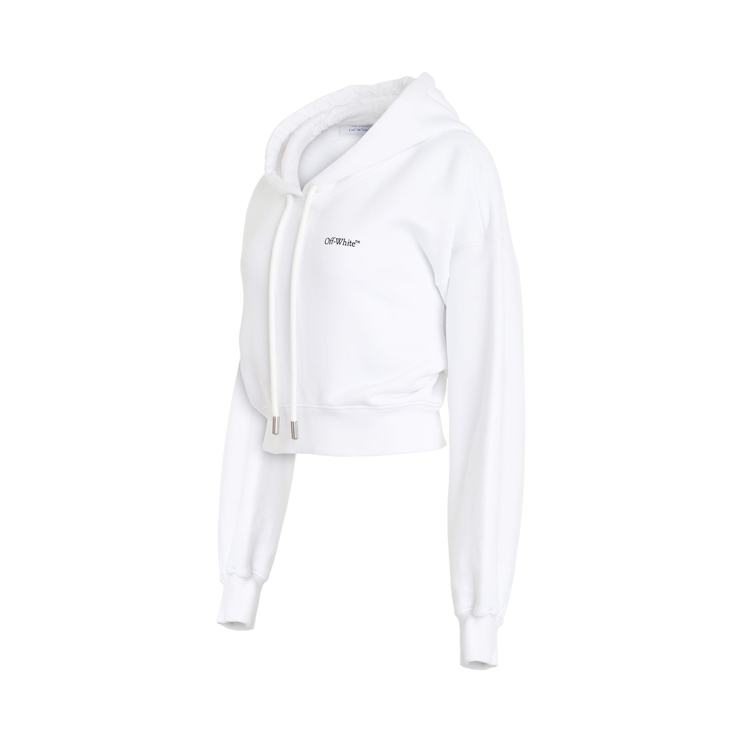 X-Ray Arrow Crop Hoodie in White/Multicolour